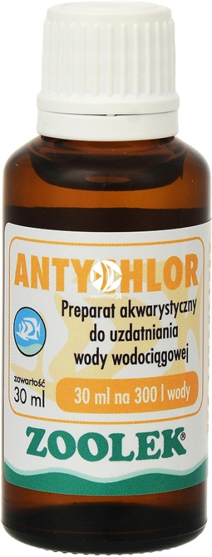 ZOOLEK Antychlor 30ml - Uzdatniacz, usuwa chlor