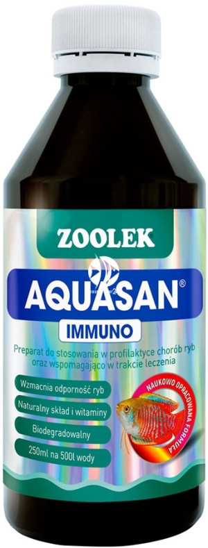 ZOOLEK Aquasan Immuno 250ml - Preparat witaminowy na choroby ryb