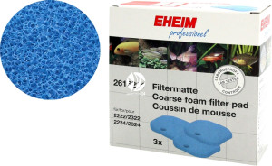 EHEIM Gąbki Niebieskie - Gąbka niebieska do filtra EHEIM Professionel 2222/2224 i termofiltrów 2322/2324 (komplet 3 sztuk)