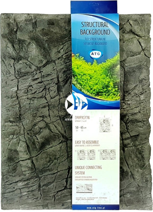 ATG Background Modul Grey XL 50x65cm - Tło modułowe, płaskie z motywem skalnym