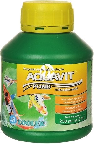 ZOOLEK Aquavit Pond 250ml - Mikroelementy dla ryb i roślin w oczku wodnym