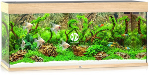 JUWEL Rio 240 HeliaLux Spectrum (2x belka) Jasne drewno (dąb) - Akwarium z pełnym wyposażeniem bez szafki, 5 kolorów do wyboru
