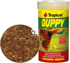 TROPICAL Guppy 100ml/20g - Pokarm dla gupików i innych ryb żyworodnych