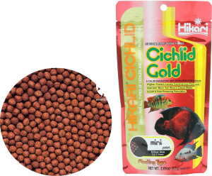 HIKARI Cichlid Gold Mini 57g - Pływający pokarm dla pielęgnic i innych ryb tropikalnych