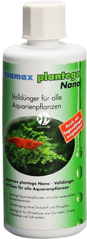 AQUAMAX Plantego Nano 100ml - Skoncentrowany i bezpieczny nawóz z żelazem dla wszystkich roślin akwariowych