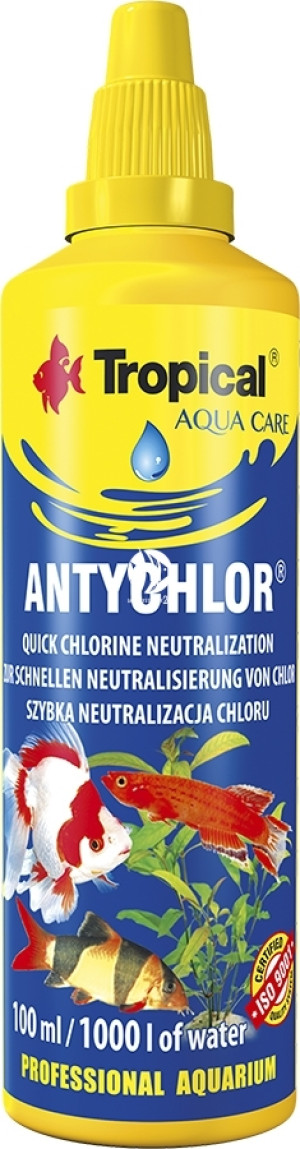 TROPICAL Antychlor 100ml - Uzdatniacz Usuwa chlor