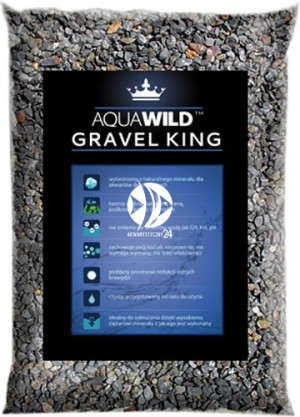AQUAWILD Black King 5kg - Naturalny żwir do akwarium w kolorze ciemnym