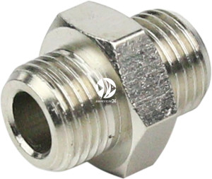 CAMOZZI Nypel Metalowy 1/8" - Łączy zaworki, elektrozawory itd. z gwintami wewnętrznymi 1/8".