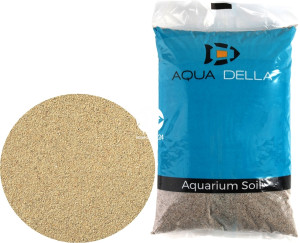 AQUA DELLA Sand Brown 10kg - Piasek dekoracyjny, naturalne podłoże do akwarium, nie zmienia parametrów wody.
