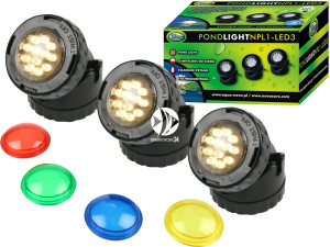 AQUA NOVA Pond Light NPL1-LED3 - Zestaw oświetlenia LED do oczka wodnego