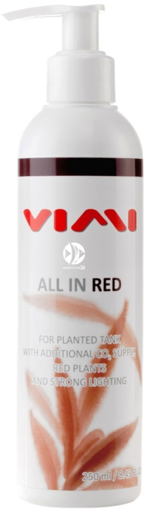 VIMI All In Red 250ml - Nawóz do akwarium z czerwonymi roślinami, intensywnym oświetleniem i dozowaniem CO2