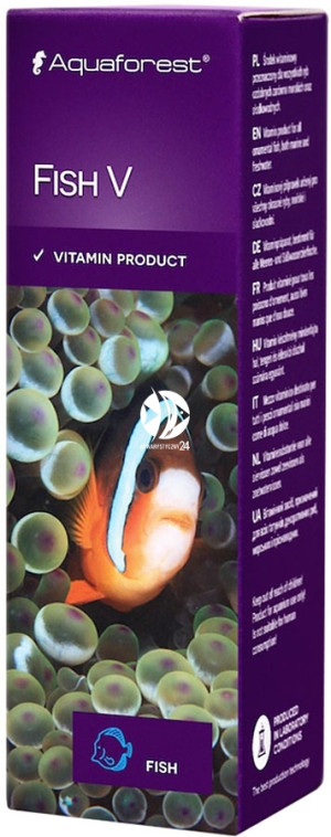 AQUAFOREST Fish V 10ml - Środek witaminowy dla wszystkich ryb słodkowodnych i morskich