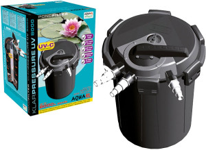 AQUAEL Klarpressure UV 8000 - Filtr ciśnieniowy UV z funkcją samoczyszczenia i obiegiem wstecznym do oczek do 8000l