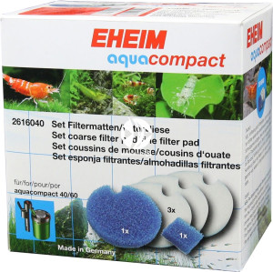 EHEIM Zestaw Wkładów - Zestaw wkładów do filtrów aquacompact 40/60