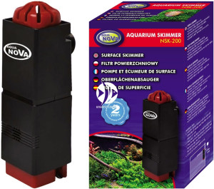 AQUA NOVA Aquarium Skimmer NSK-200 - Filtr powierzchniowy do akwarium