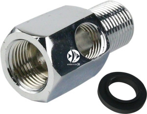 USTM Przyłącze 3/8" - Mosiężne przyłącze pokryte warstwą chromu do filtrów odwróconej osmozy RO