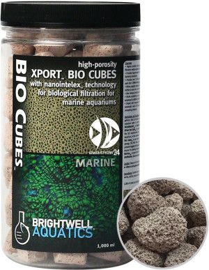 BRIGHTWELL AQUATICS Xport BIO Cubes 1L - Ultraporowate biologiczne medium filtracyjne w kształcie kostek o doskonałej wydajności