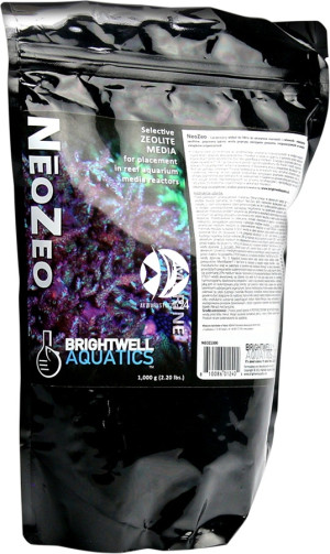 BRIGHTWELL AQUATICS NeoZeo 1kg - Selektywne medium zeolitowe do stosowania w reaktorach na media filtracyjne w akwariach rafowych.