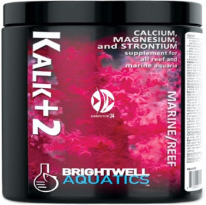 BRIGHTWELL AQUATICS Kalk+2 225g - Suplement wapnia, magnezu i strontu dla wszystkich akwariów morskich z obsadą rybną i akwariów rafowych.