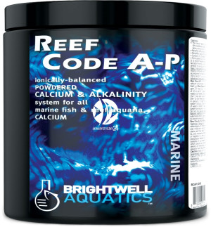 BRIGHTWELL AQUATICS Reef Code A-P 250g - Zbilansowana formuła w proszku zawierająca jony wapnia i stabilizator zasadowości do akwariów morskich