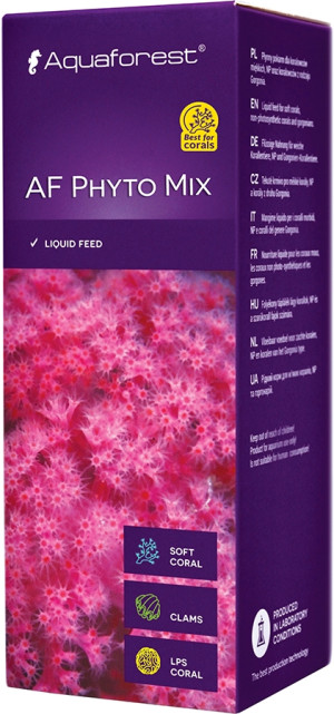 AQUAFOREST (Termin: 08.2026) AF Phyto Mix 250ml - Płynny pokarm dla koralowców miękkich, gorgoni oraz niefotosyntezujących