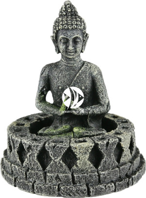 AQUA DELLA Boro - Ręcznie malowany Budda z Borobudur na podwyższeniu