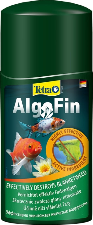 TETRA Pond AlgoFin 250ml - Środek usuwający glony nitkowe i inne rodzaje glonów do 2-3 tygodni w oczku wodnym.