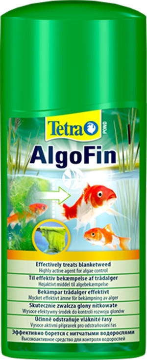 TETRA Pond AlgoFin 1L - Środek usuwający glony nitkowe i inne rodzaje glonów do 2-3 tygodni w oczku wodnym.