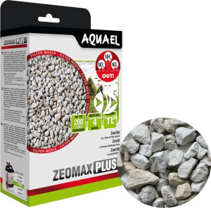 AQUAEL ZeoMAX PLUS 1L - Zeolit akwariowy czyli minerał zbudowany głównie z tlenków glinu i tlenków krzemu.