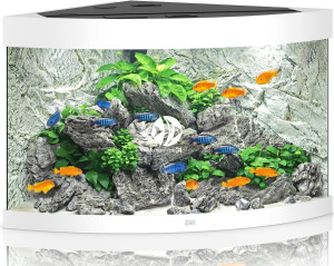 JUWEL Trigon 190 LED Biały - Akwarium z pełnym wyposażeniem bez szafki, 3 kolory do wyboru