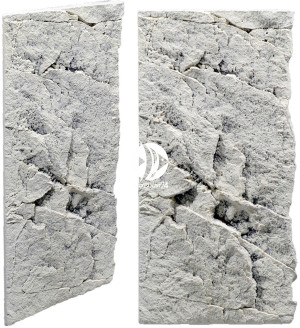 Back To Nature Slim Line White Limestone 50C 20x45 - Płaskie tło modułowe z motywem skalnym do akwarium i terrarium
