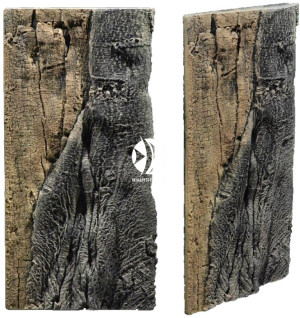Back To Nature Slim Line Amazonas 60C 20x55cm - Płaskie tło modułowe z motywem korzenia i skał do akwarium i terrarium