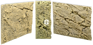 Back To Nature Slim Line Sand 50A 50x45cm - Płaskie tło modułowe z motywem skalnym do akwarium i terrarium