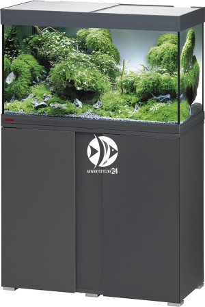 EHEIM Vivaline LED 126 Anthracite - Kompletny zestaw akwariowy z szafką, filtrem, grzałką i oświetleniem.
