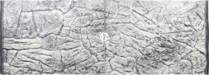 ATG Tło Płaskie Szare 150x60cm - Szare tło strukturalne do akwarium z motywem skalnym.