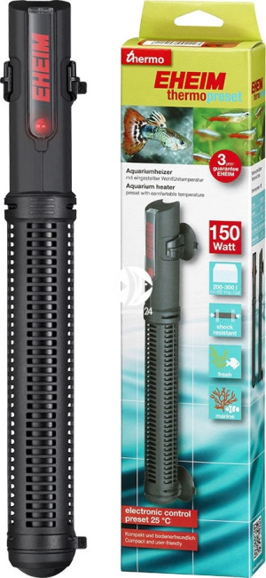 EHEIM ThermoPreset 150 - Grzałka do akwarium o stałej temperaturze 25°C.