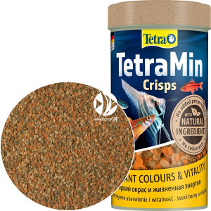 TETRA TetraMin Crisps 250ml/55g - Tonący pokarm podstawowy w formie chrupek dla ryb akwariowych.