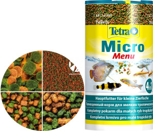 TETRA Micro Menu 100 ml - Zestaw 4 pokarmów dla ryb tropikalnych.