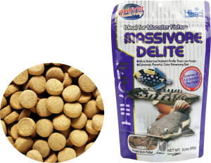 HIKARI Massivore Delite 380g - Pokarm tonący dla mięsożernych ryb dennych i wodnych potworów.