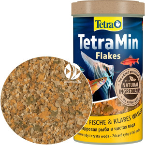 TETRA TetraMin Flakes 1l - Pływający pokarm płatkowany dla ryb akwariowych.