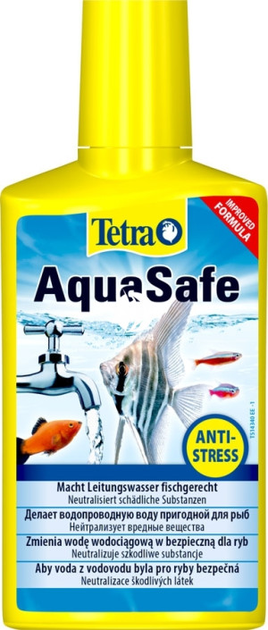 TETRA AquaSafe 250ml - Środek uzdatniający wodę wodociągową do użytku w akwarium.