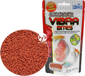 HIKARI Vibra Bites 73g - Tonący pokarm granulowany dla ryb tropikalnych