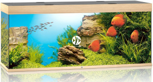 JUWEL Rio 450 HeliaLux Spectrum (2x belka) Jasne drewno (dąb) - Akwarium z pełnym wyposażeniem bez szafki, 5 kolorów do wyboru
