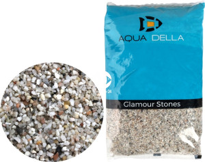 AQUA DELLA Gravel Light Fine 2kg (1-2mm) - Żwir jasny, naturalne podłoże do akwarium, nie zmienia parametrów wody.