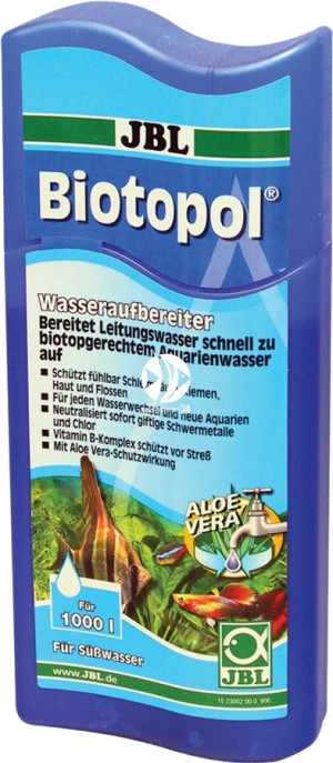 JBL Biotopol 250ml - Uzdatniacz zamienia wodę kranową w dobrą do akwarium.