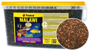 TROPICAL Malawi Chips 5L/2,6kg - Pokarm w formie chipsów dla pielęgnic, pyszczaków mbuna z jeziora Malawi