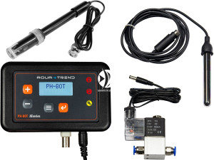 AQUA TREND Ph-Bot Maxi - Akwarystyczny kontroler pH Zestaw zawiera: Kontroler, sondę pH, czujnik
temperatury, elektrozawór.