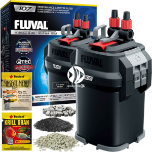 FLUVAL Filtr Kubełkowy 107 - Filtr zewnętrzny + media filtracyjne