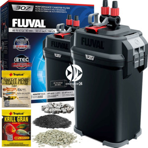 FLUVAL Filtr Kubełkowy 307 - Filtr zewnętrzny + media filtracyjne