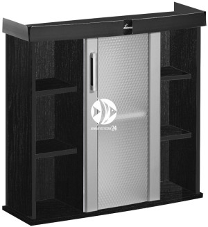 DIVERSA Szafka Modern 80x35x77cm Czarny - Szafka pod akwarium ze szklanymi drzwiami w 11 kolorach do wyboru